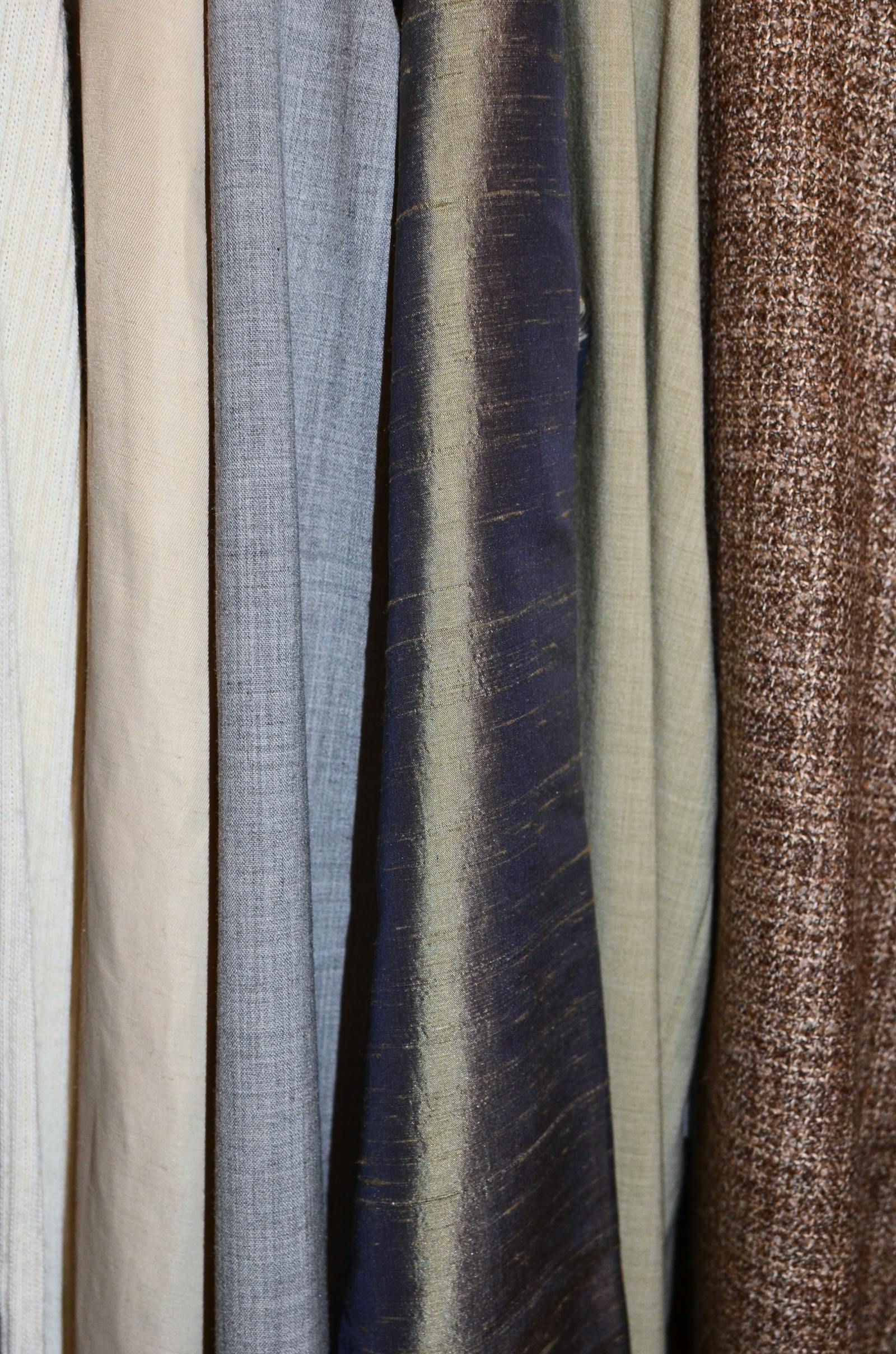 Folded and hanging clothes prepared for household sorting